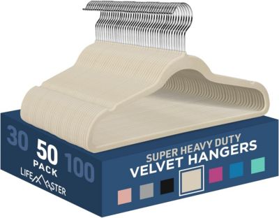Lifemaster Вешалки для одежды с поворотным крючком, 100 шт.