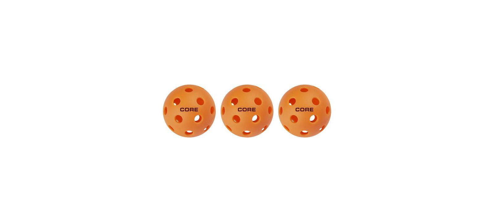 Мячи для пиклбола CORE Pickleball Orange Indoor 26 Hole