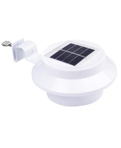 Yescom Outdoor 3 LED Solar Power Garden Gutter Light IP44 Cool White Yard Doorway Fence Lamp with Bracket