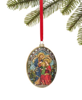 Holiday Lane Blessed Oval Holy Family Ornament, Exclusively at Macy's