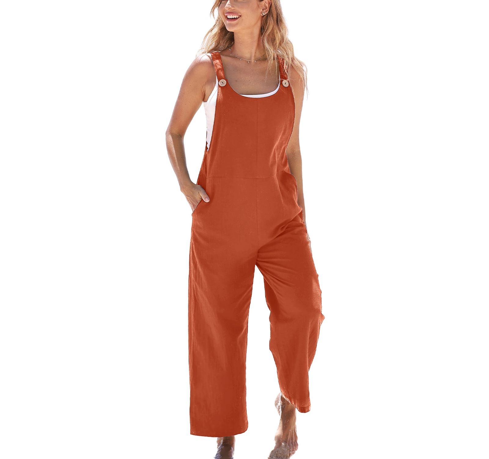 Cupshe Women's Raven Tapered Pinafore Jumpsuit