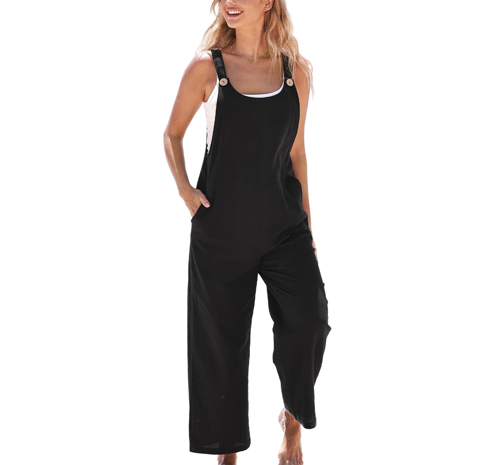 Cupshe Женский комбинезон Pinafore Tapered Raven