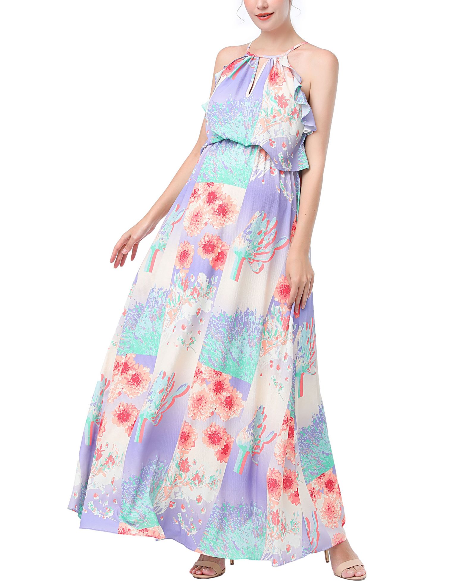 kimi + kai Women's Pixie Nursing Maxi Dress