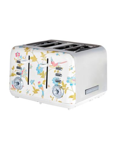 Laura Ashley Elveden White 4-Slice Toaster