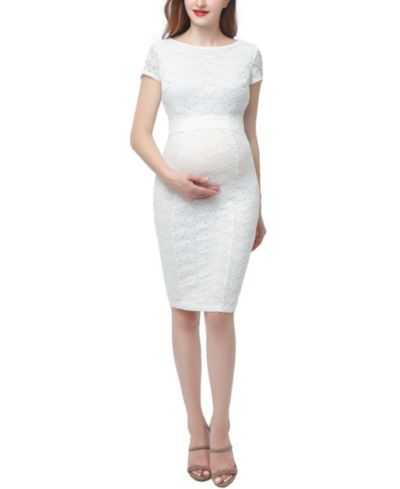 kimi + kai Women's Lace Trim Midi Dress