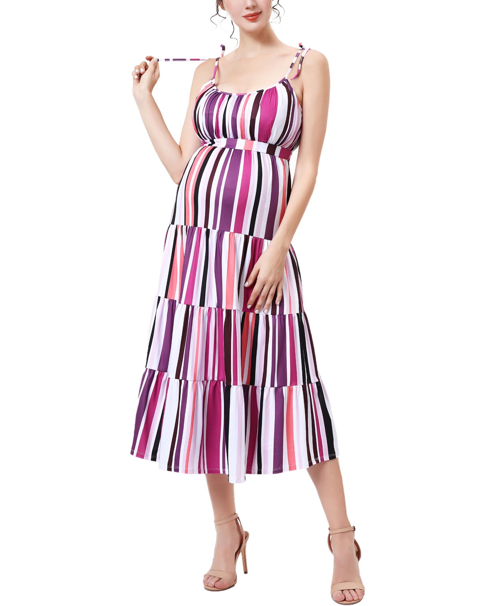 Платье kimi + kai Maternity Fit and Flare Ruffle Dress