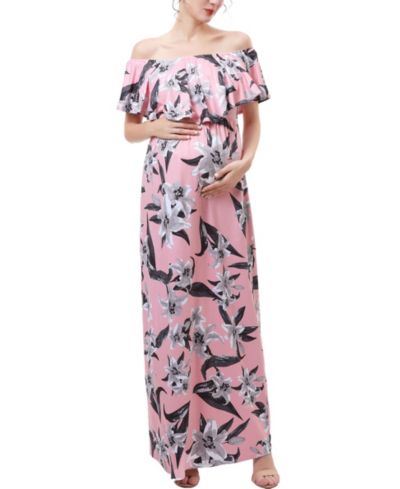 kimi + kai Women's Floral Print Nursing Maxi Dress