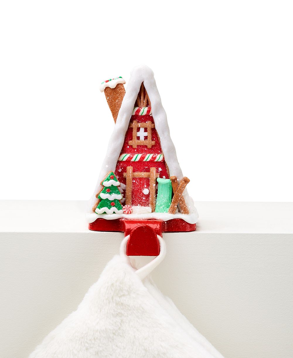 Holiday Lane Christmas Cheer White & Red Ski Home Stocking Holder, Exclusively at Macy’s