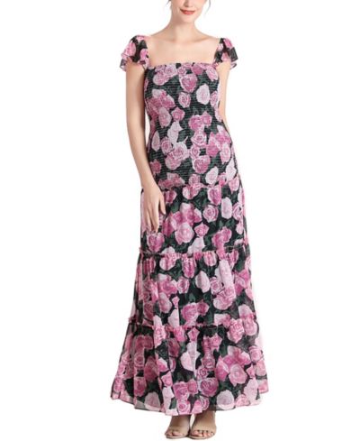 kimi + kai Women's Acey Smocked Maxi Dress