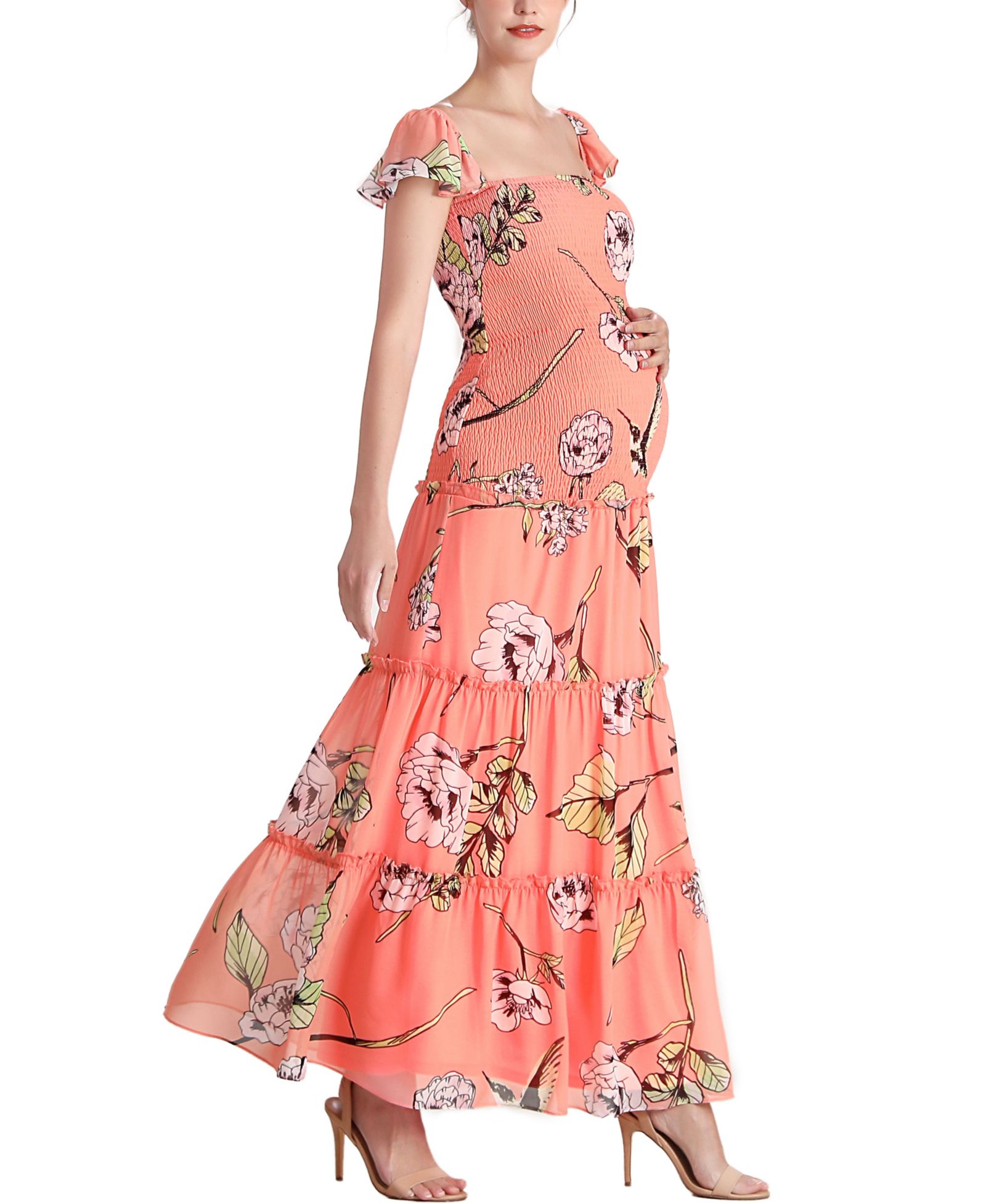 kimi + kai Women's Addy Smocked Maxi Dress