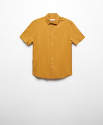 Мужская рубашка MANGO Mirco-Print Short Sleeve