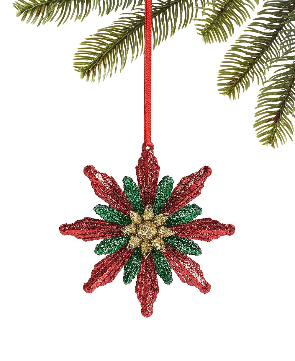 Holiday Lane Christmas Glitters Gold-Tone Snowflake Ornament, Exclusively at Macy's