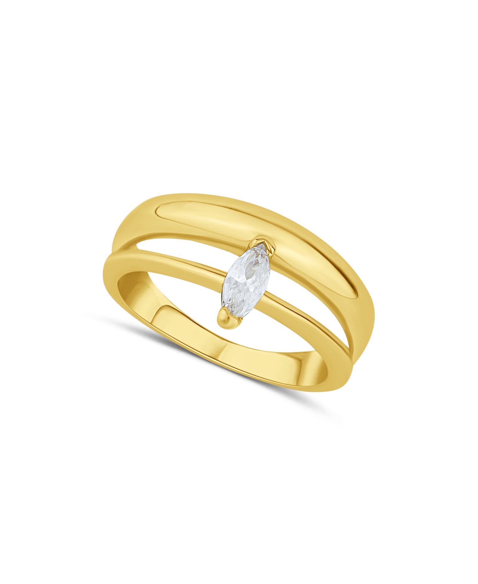 And Now This Cubic Zirconia Double Band Ring