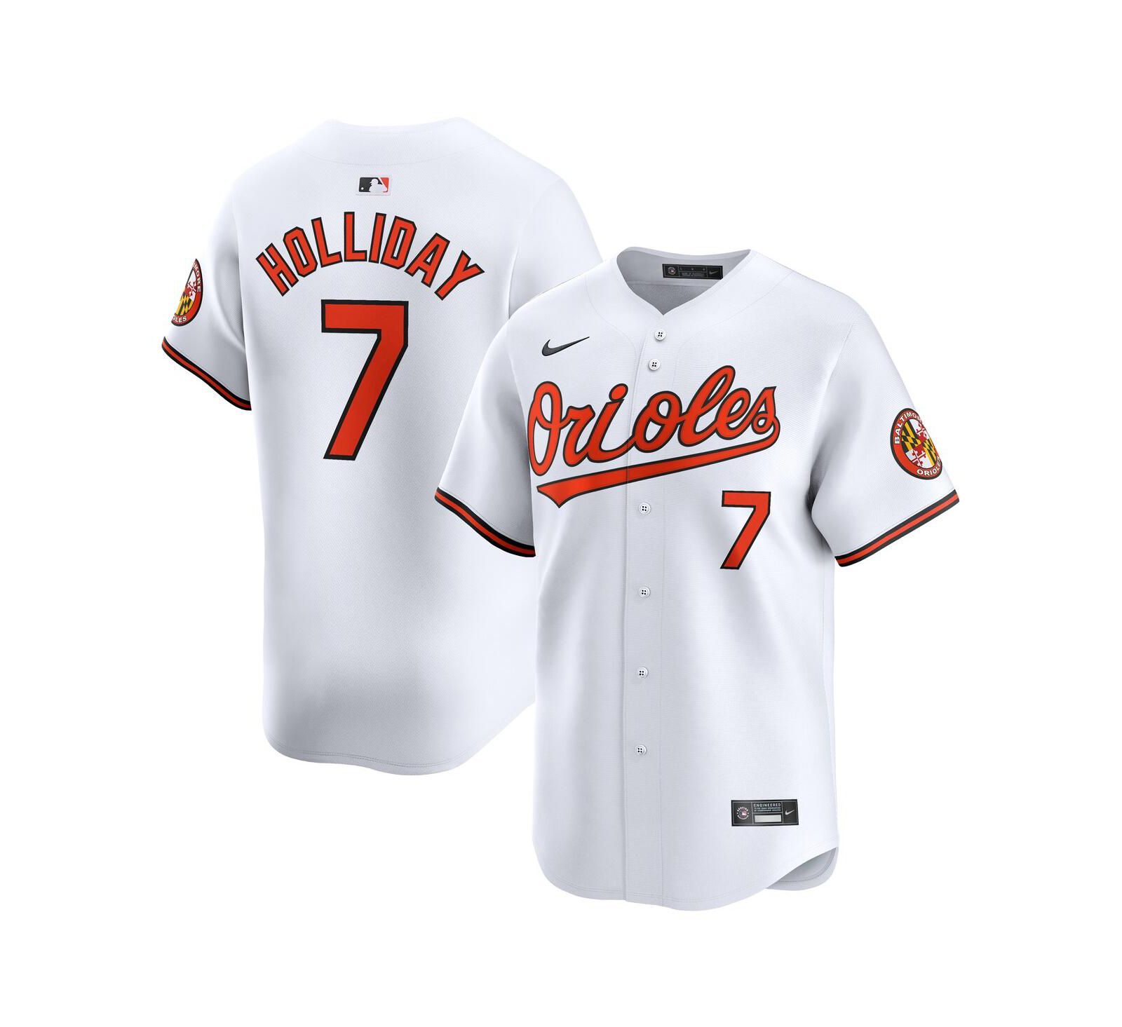 Nike Men's Jackson Holliday White Baltimore Orioles Home Limited Player Jersey
