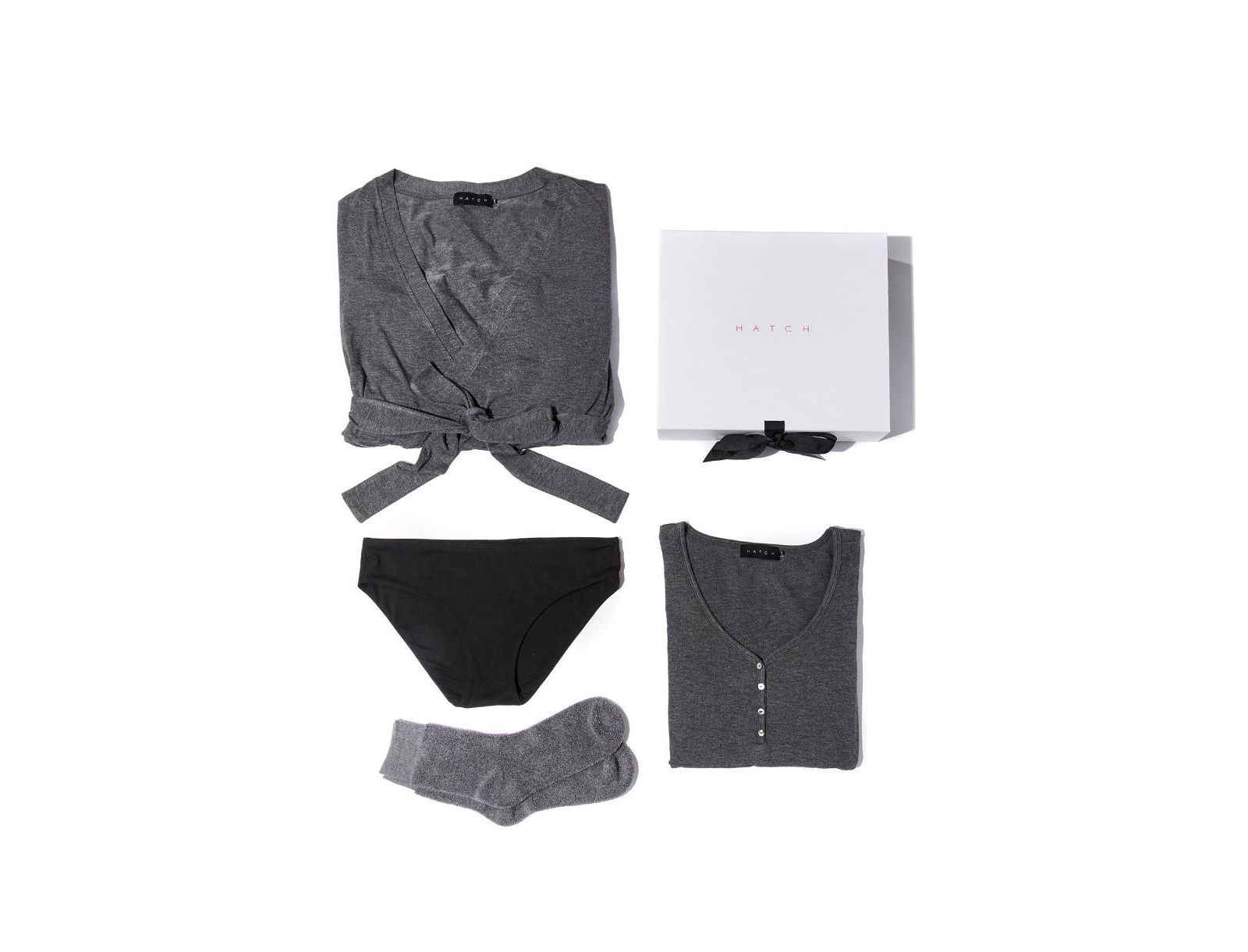 Hatch Collection Essential Maternity Hospital Gift Set-Includes Robe, Nightgown + Socks