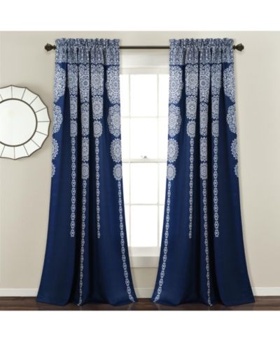 Шторы Lush Decor Stripe Medallion Light Filtering Window Curtain Panels