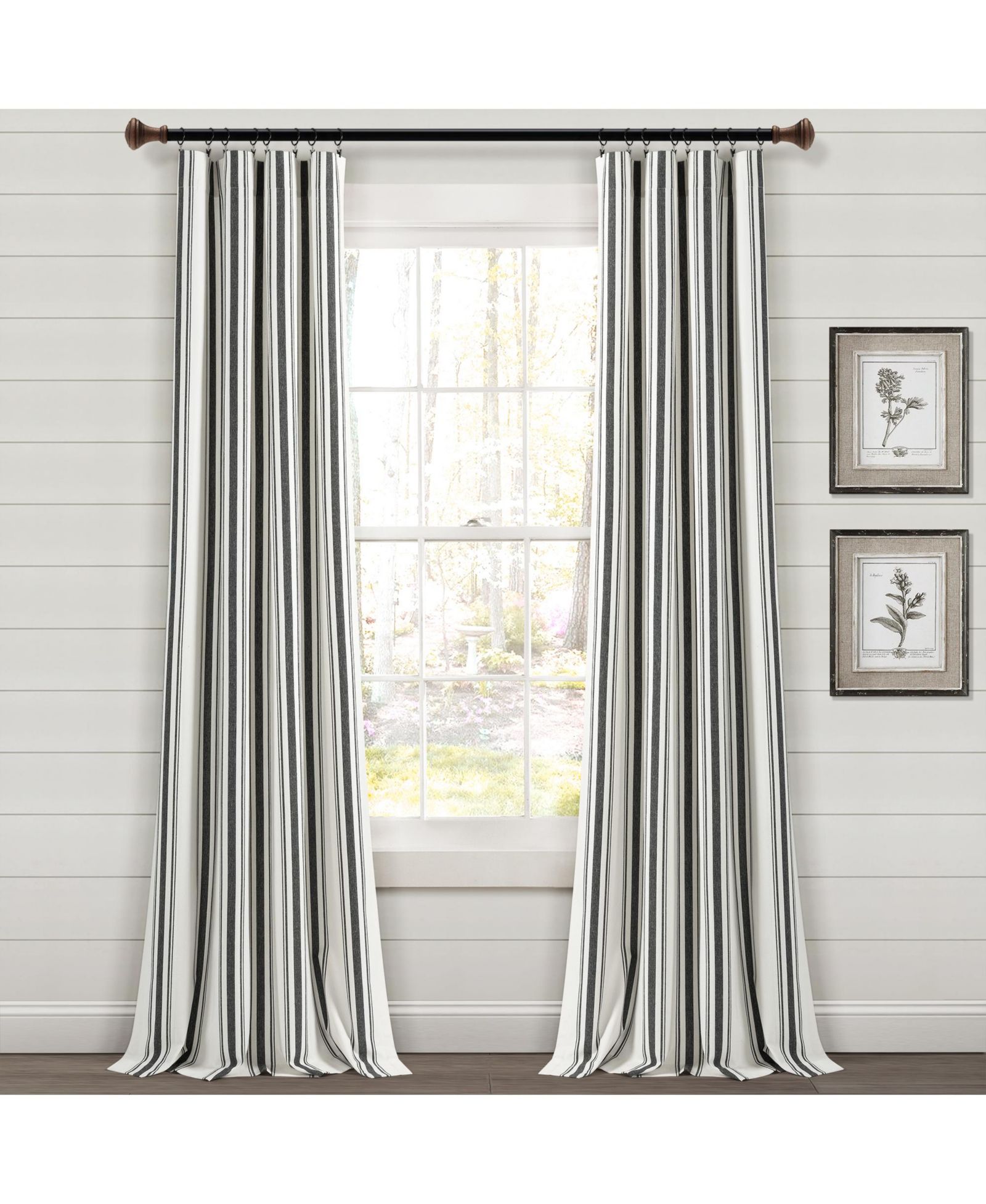Шторы Lush Decor Farmhouse Stripe Yarn Dyed Eco-Friendly Recycled Cotton Window Curtain Panels