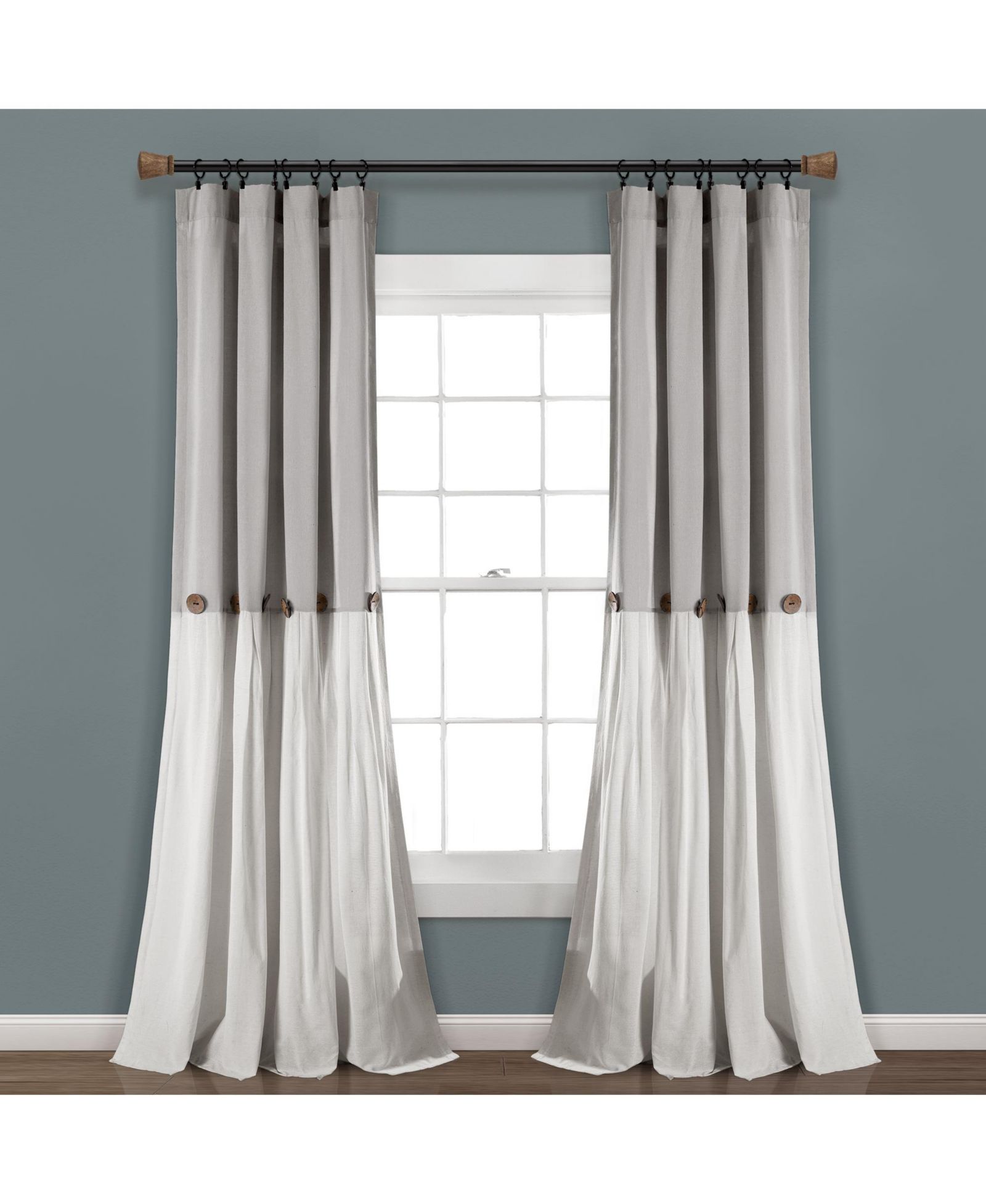 Шторы Lush Decor Linen Button Window Curtain Panels
