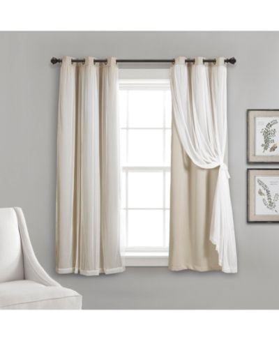 Grommet Sheer Panels With Insulated Blackout Lining