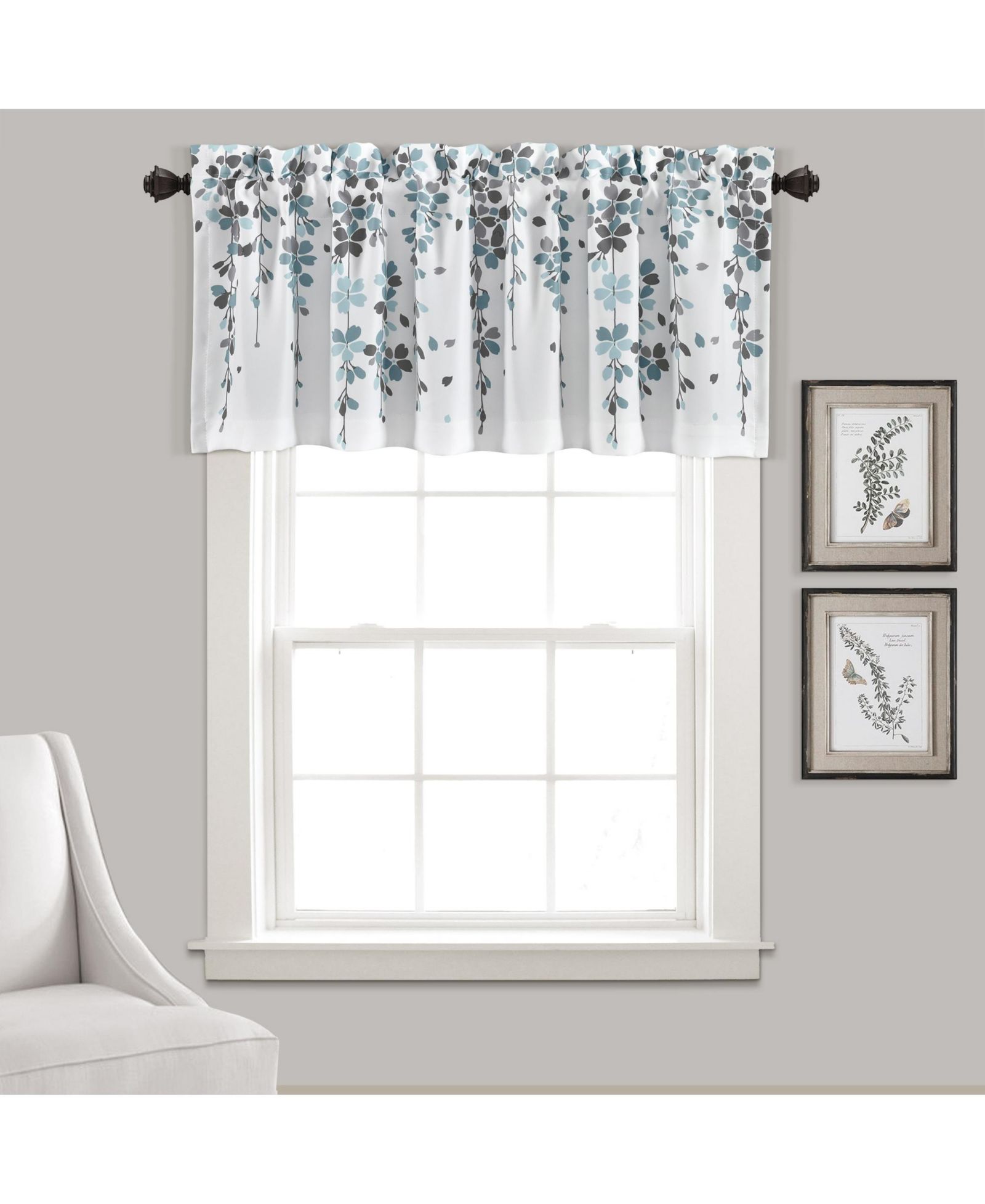 Lush Decor Weeping Flower Light Filtering Window Curtain Panels
