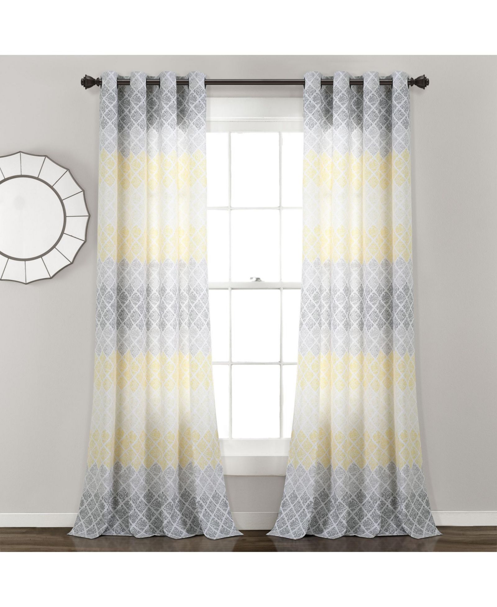 Medallion Ombre Window Curtain Panels