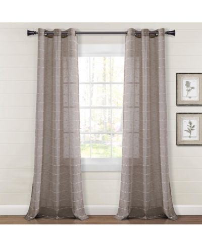 Тюлевые шторы Lush Decor Farmhouse Textured Grommet Sheer Window Curtain Panels