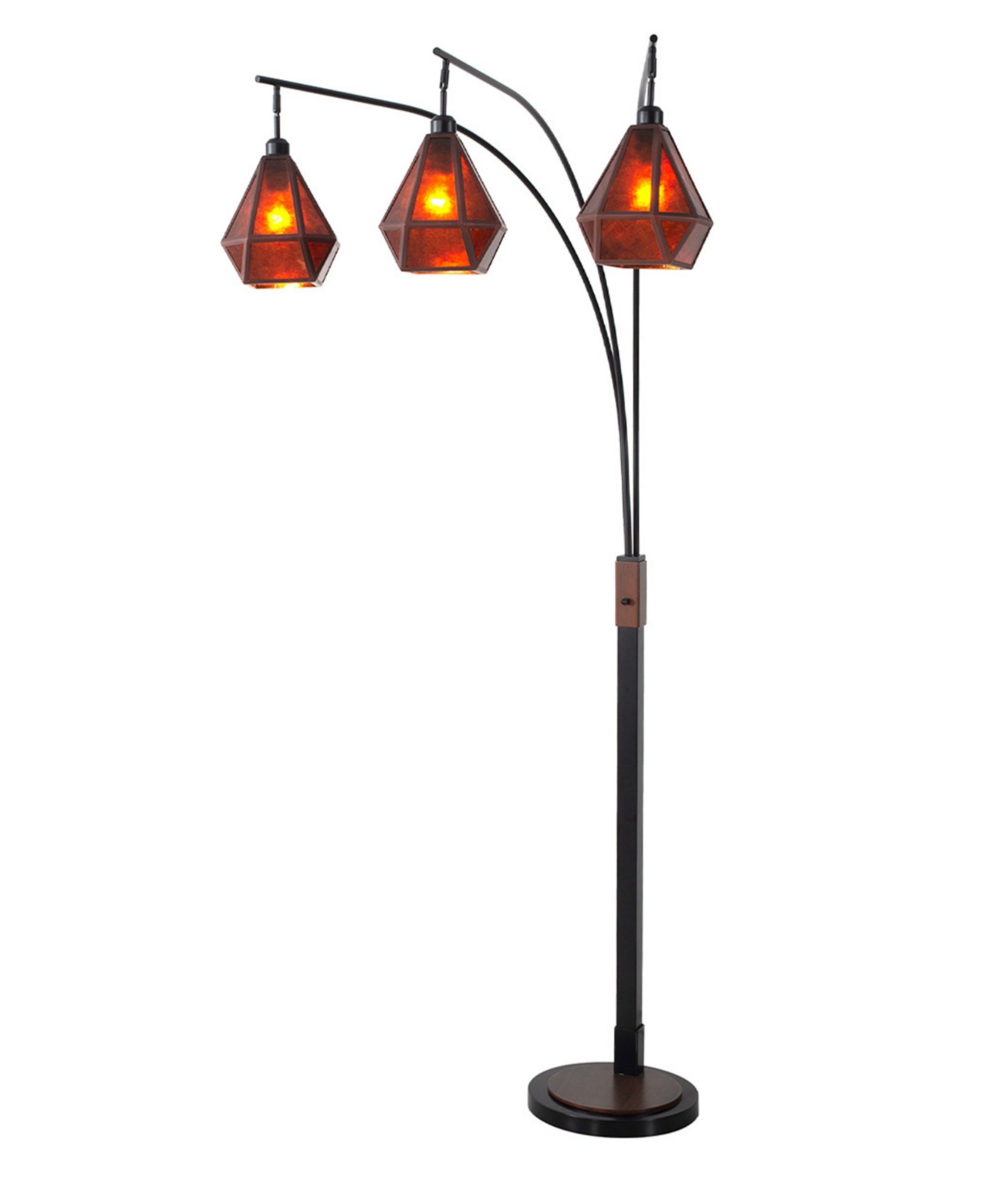 NOVA of California Artifact 86" 3 Light Switch Arc Floor Lamp