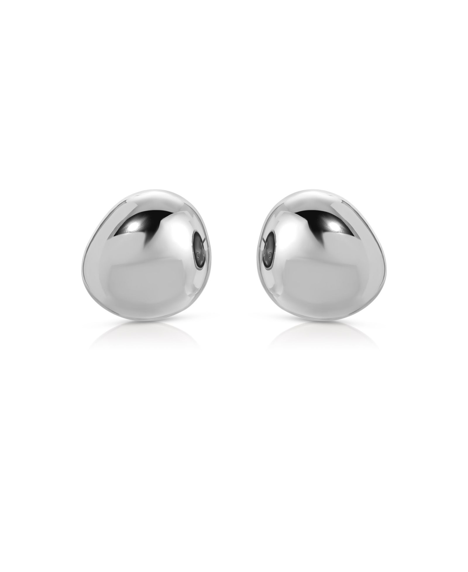 Ettika Polished Pebble Stud Earrings