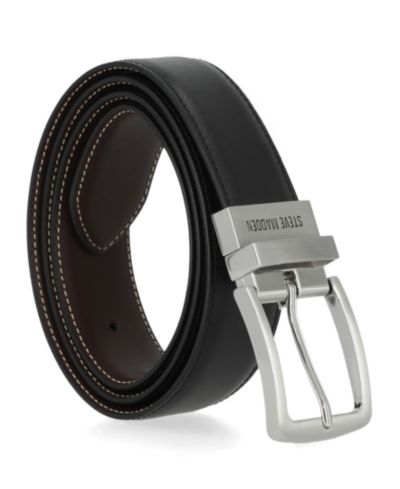 Steve Madden Men's 35mm Feather Edge Reversible Belt