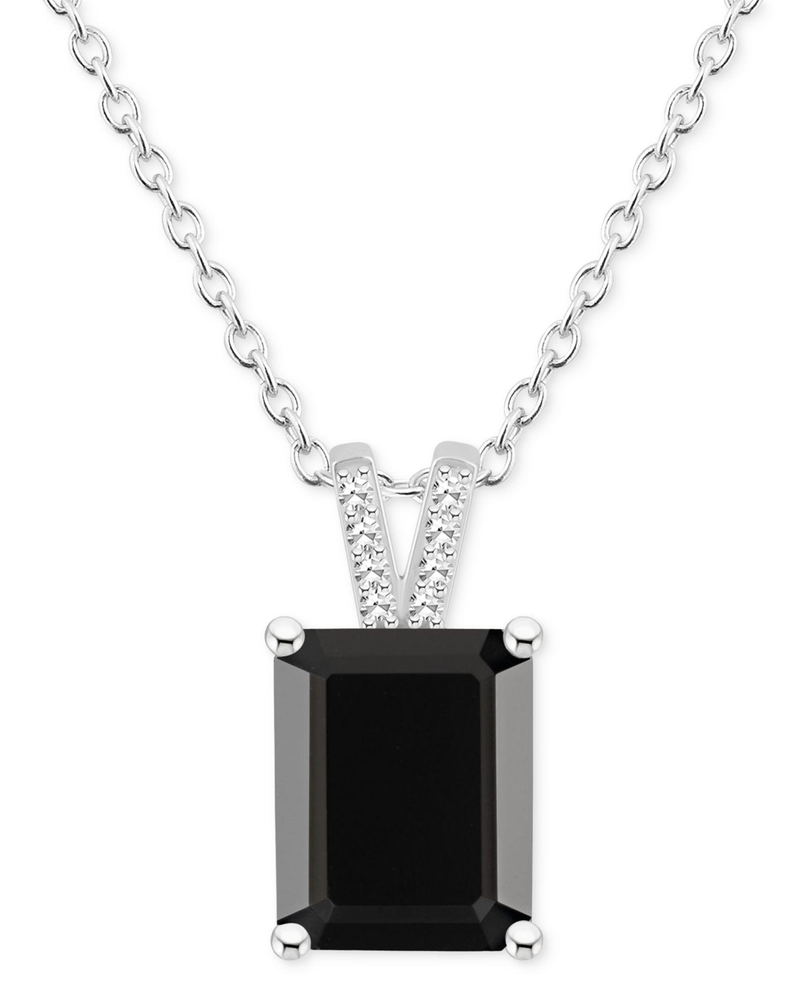 Подвеска Le Vian Labradorite & Diamond Emerald-Cut, стерлинговое серебро, 18"