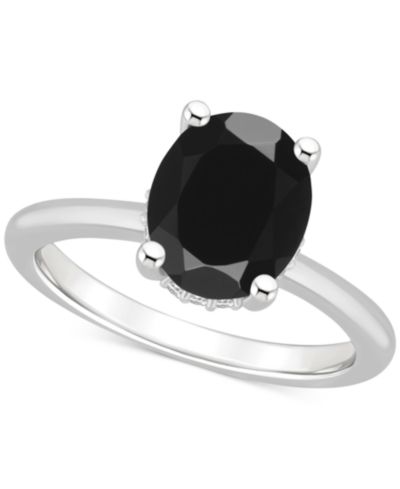 Кольцо Onyx Pear Solitaire Polished Statement из стерлингового серебра