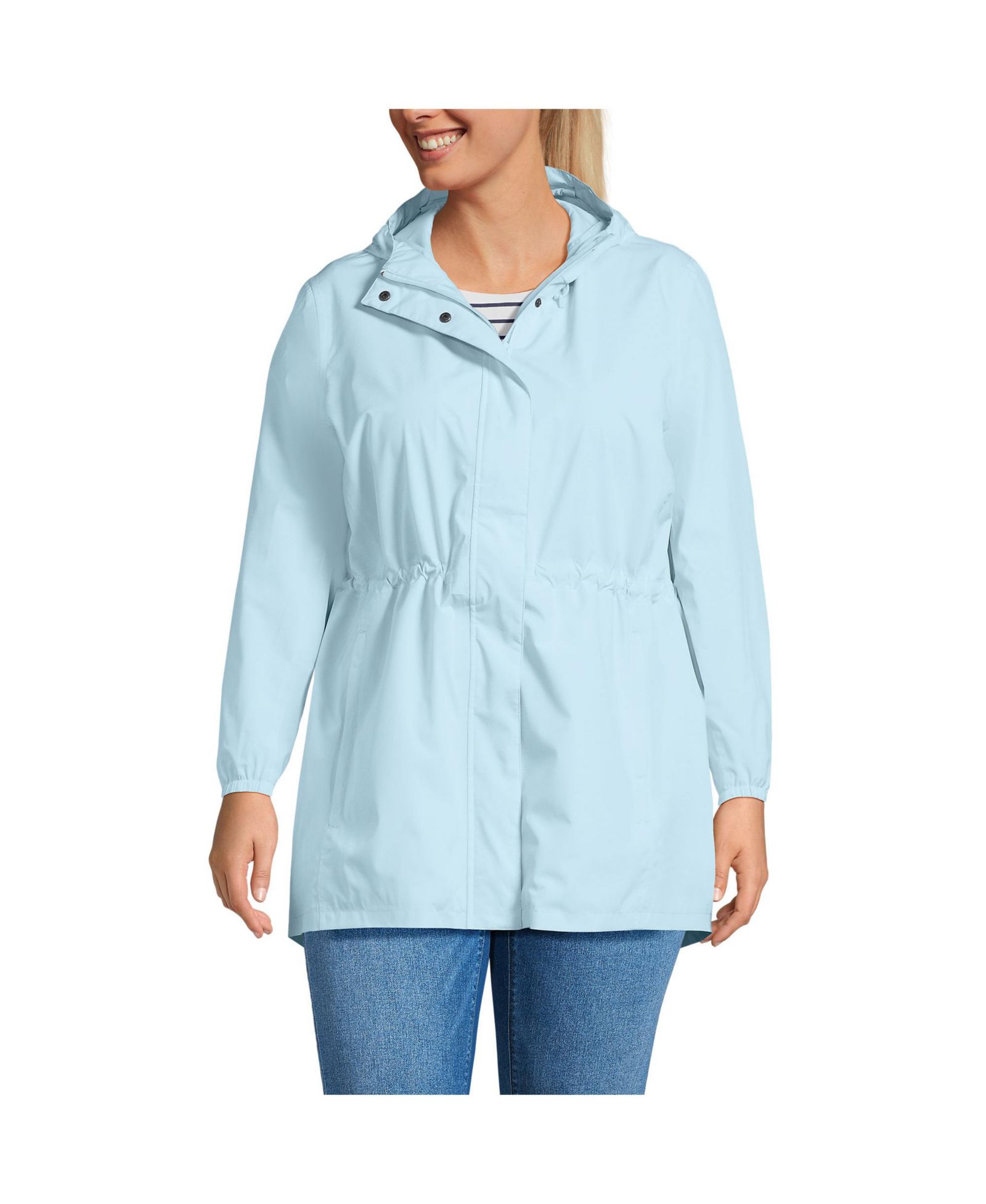 Складной водонепроницаемый плащ Lands' End Plus Size Squall