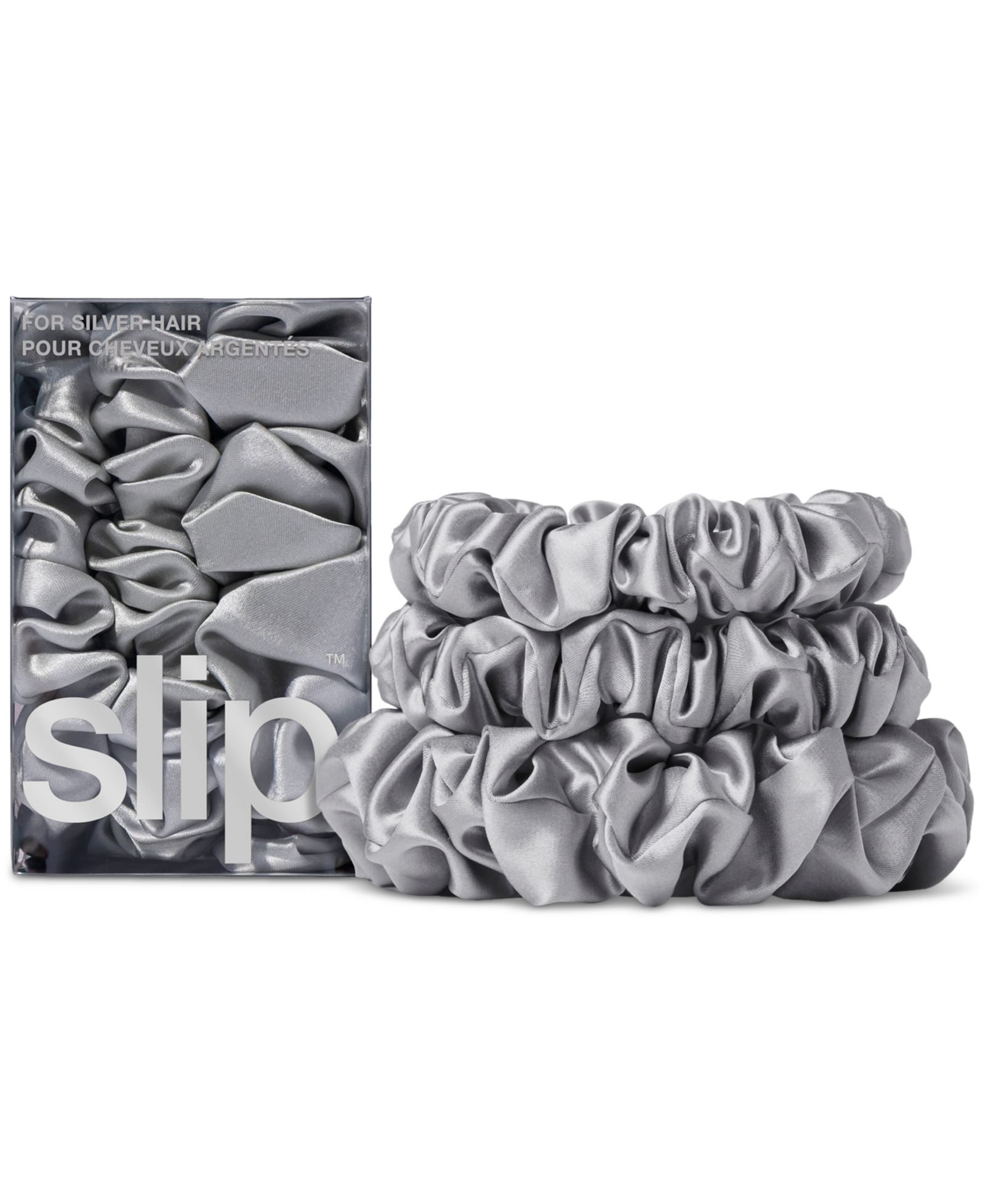 Набор резинок для волос Slip 3-Pc. Pure Silk Back-to-Basics Assorted Scrunchies