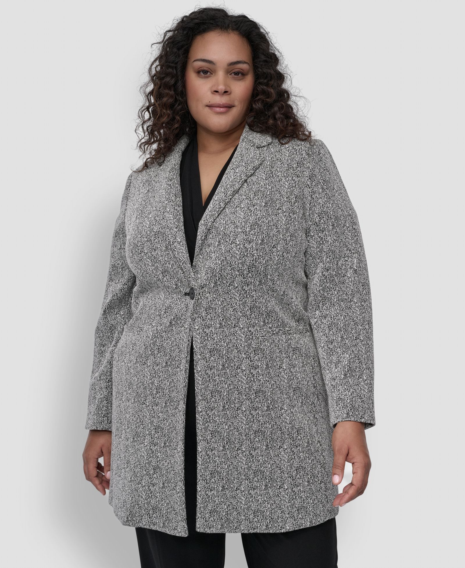 DKNY Plus Size Double D Topper Jacket