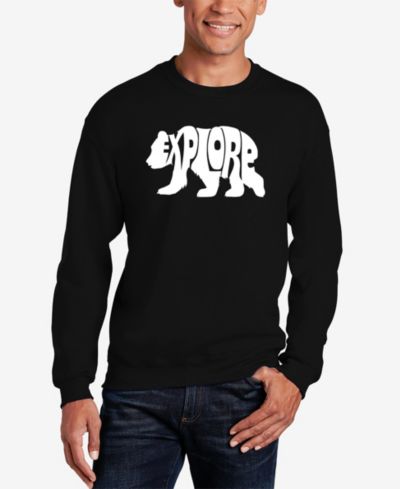LA Pop Art Explore - Men's Word Art Crewneck Sweatshirt