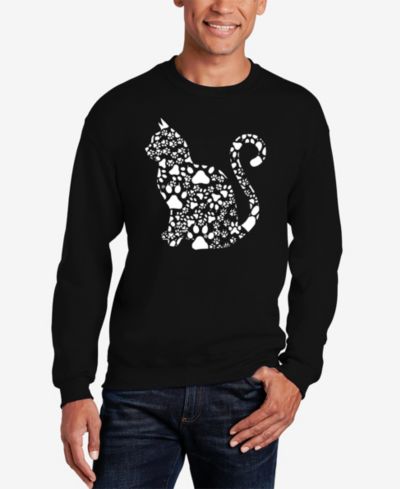 LA Pop Art Cat Claws - Men's Word Art Crewneck Sweatshirt