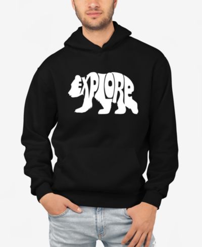 LA Pop Art Explore - Men's Word Art Hooded Sweatshirt