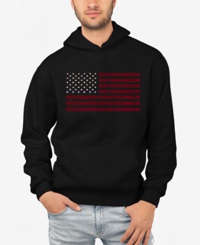 LA Pop Art Мужская толстовка с капюшоном и принтом Proud To Be An American