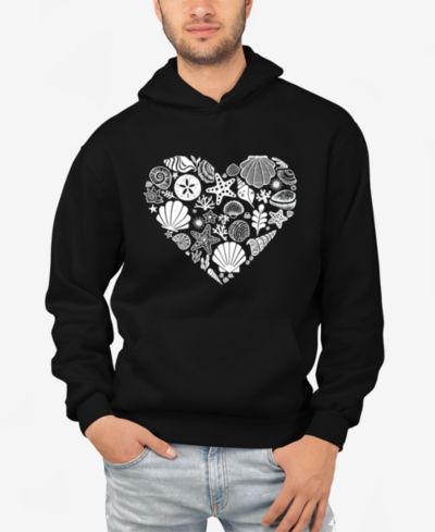 LA Pop Art Sea Shells - Men's Word Art Hooded Sweatshirt
