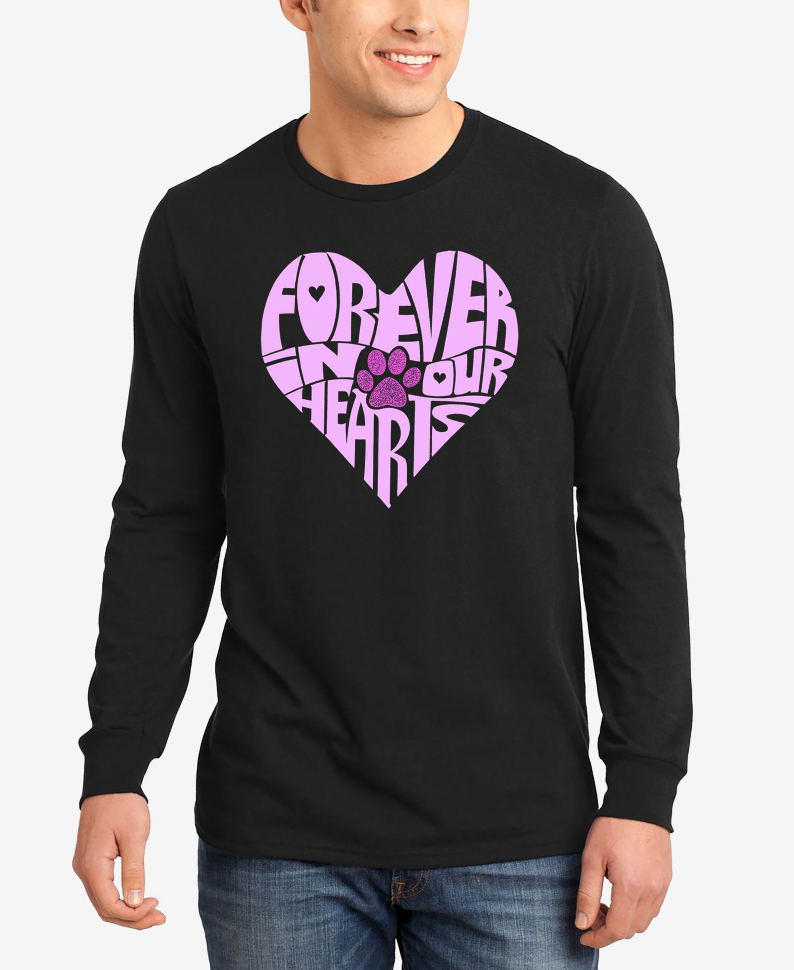Футболка с длинным рукавом LA Pop Art Forever In Our Hearts Men's