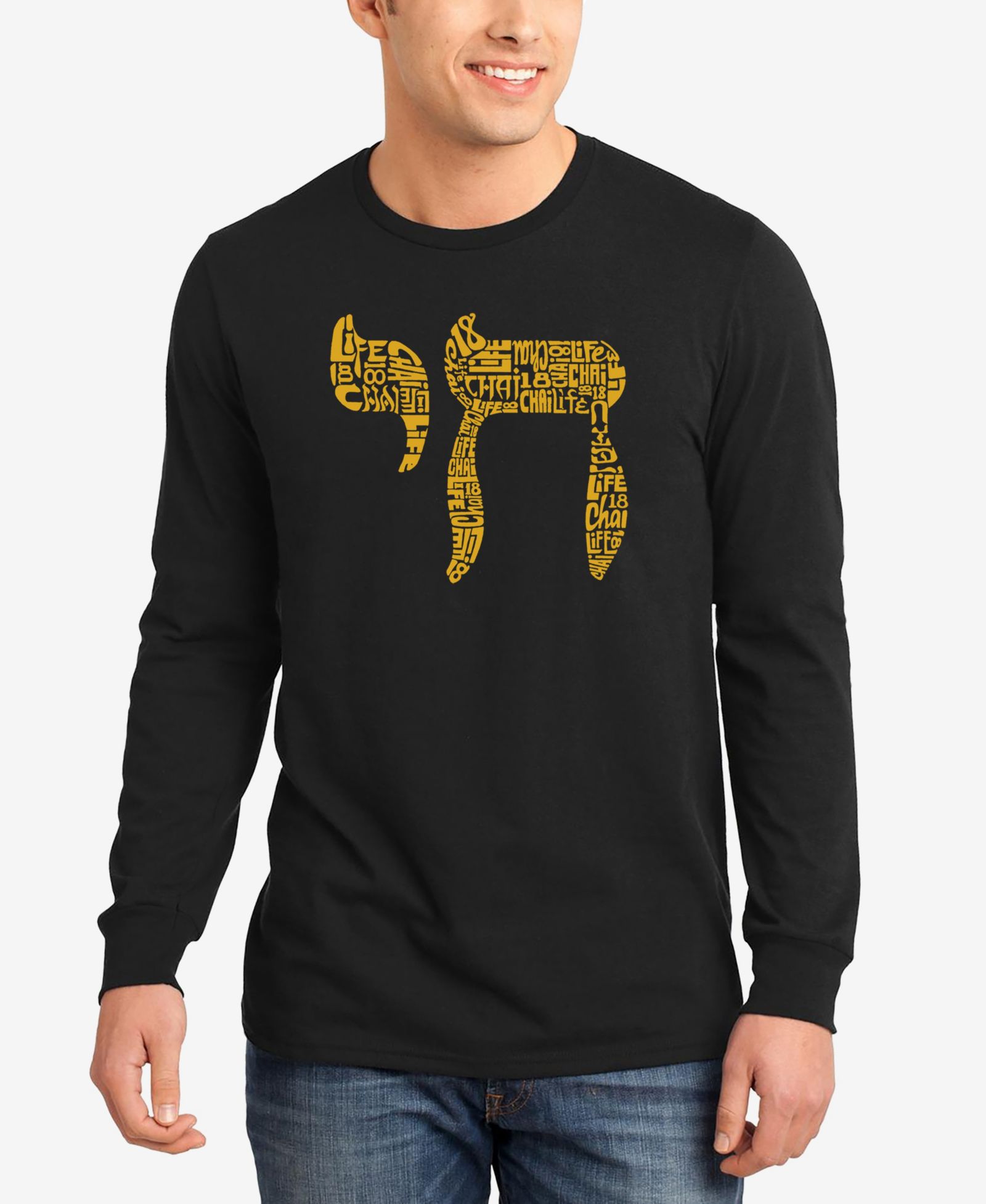 Мужская футболка LA Pop Art Chai Word Art Long Sleeve