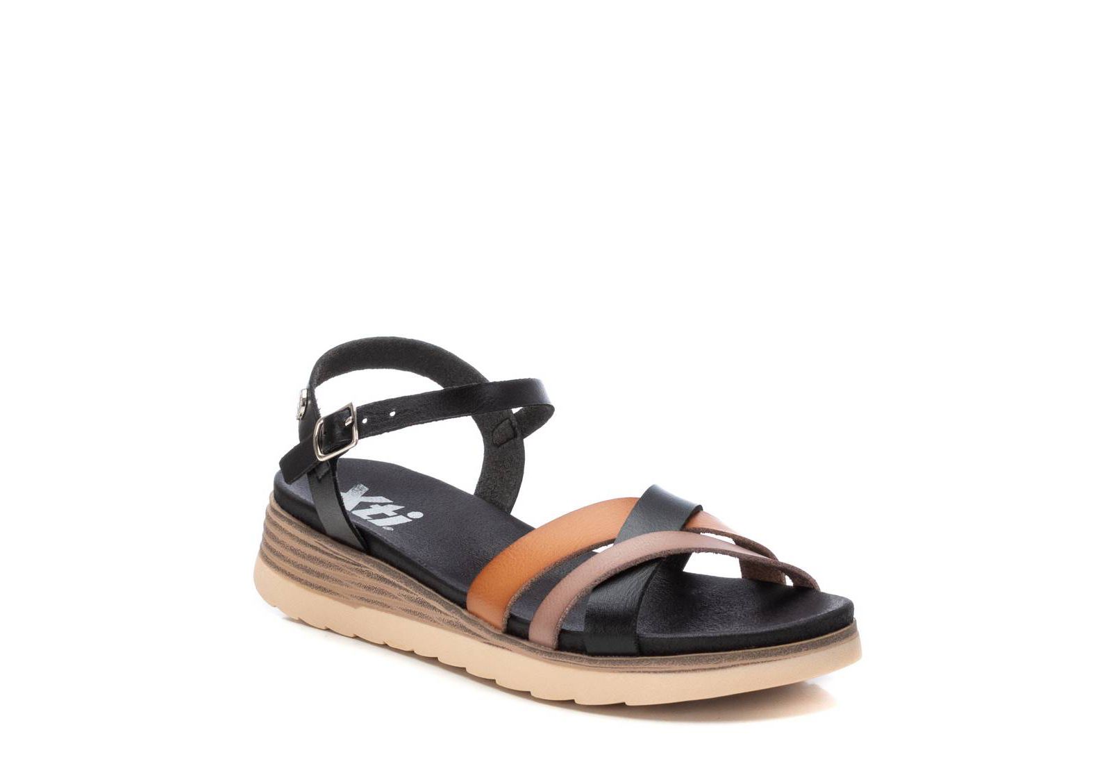 XTI Women's Low Wedge Strappy Sandals