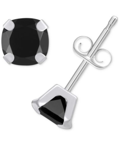 Onyx Solitaire серьги-гвоздики Four Prong из золота 14k