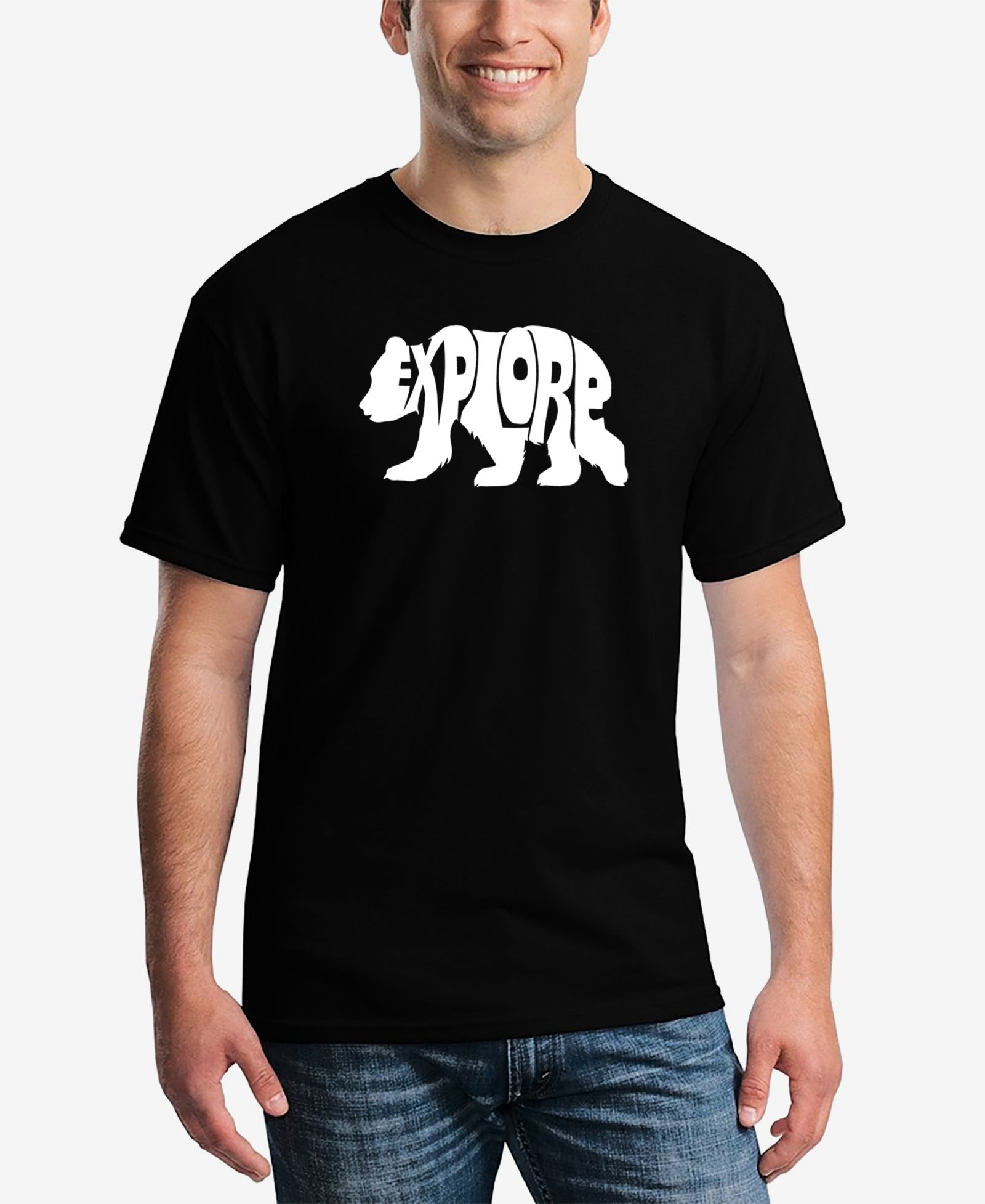 LA Pop Art Explore - Men's Word Art T-Shirt