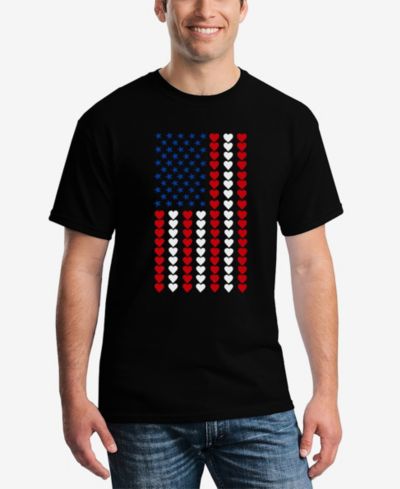 LA Pop Art Heart Flag - Men's Word Art T-Shirt