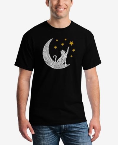 Мужская футболка LA Pop Art Cat Moon - Word Art