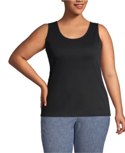 Женский хлопковый топ Lands' End Plus Size