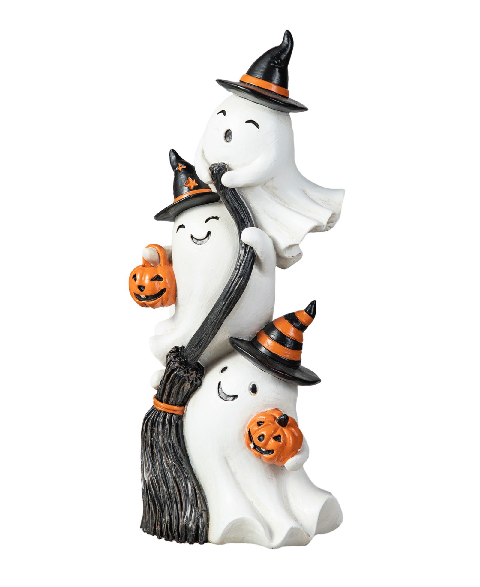 Декор для стола Halloween Polyresin Stacked Ghost Glitzhome, 13.00''H