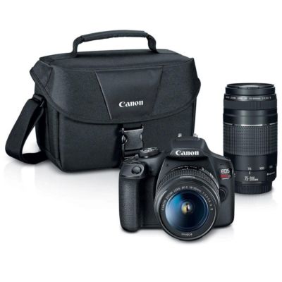 Canon EOS Rebel T7 DSLR камера с объективом EF-S 18-55mm f/3.5-5.6 IS II и объективом EF 75-300mm f/4-5.6 III