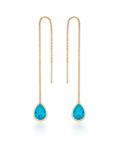 Ettika Barely 18k Crystal Dangle Earrings